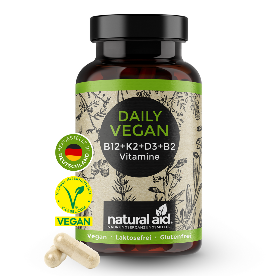 Daily Vegan B12+K2+D3+B2