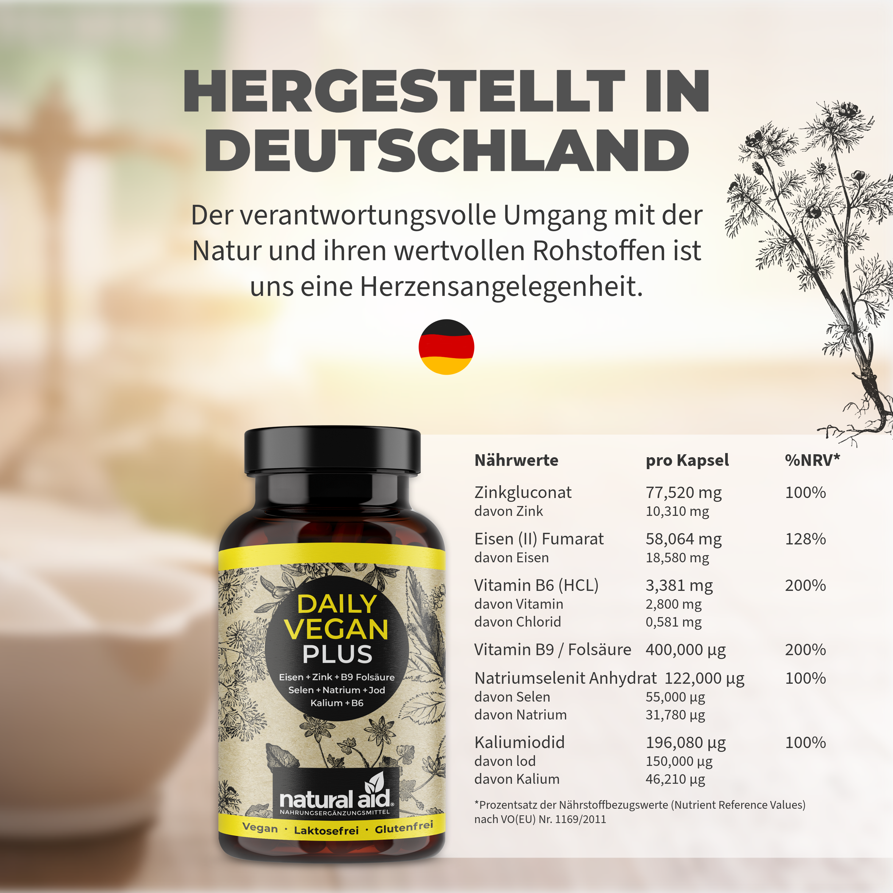 Daily Vegan PLUS Dose – veganes Multivitamin Nahrungsergänzungsmittel - Bild 9