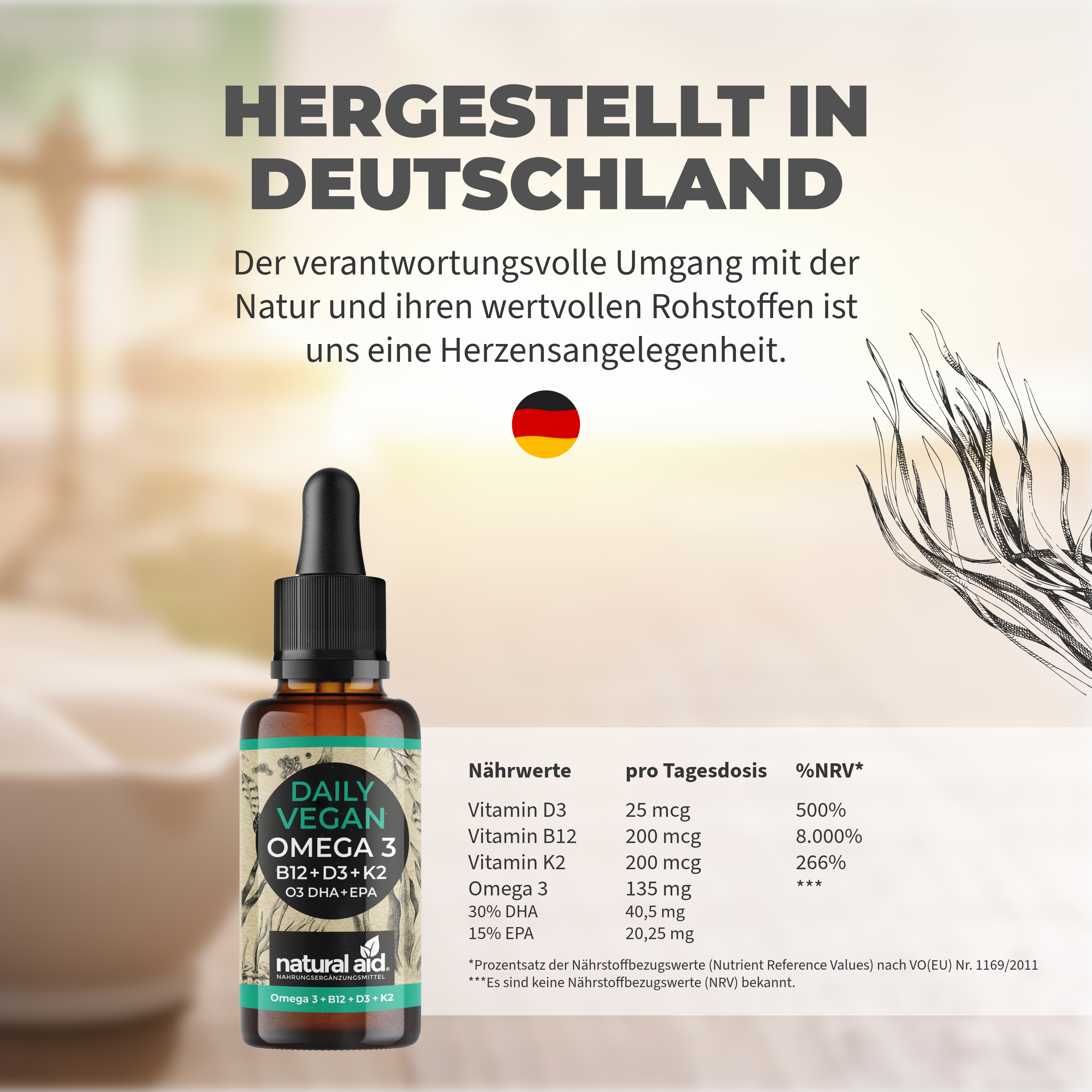 Daily Vegan Omega 3 Kapseln – veganes Algenöl mit DHA und EPA - Bild 9